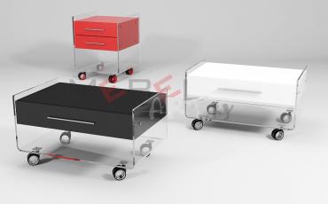 Прозрачная тумбочка