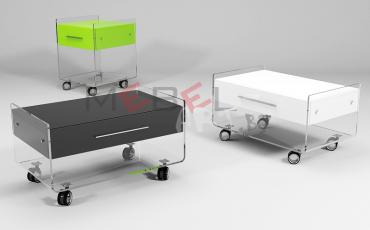 Прозрачная тумбочка